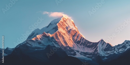 A mountain in Tibet over 8000 meters high. Ai generated.