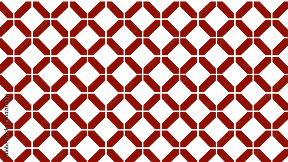 Naklejka premium Red and white seamless pattern with ornament