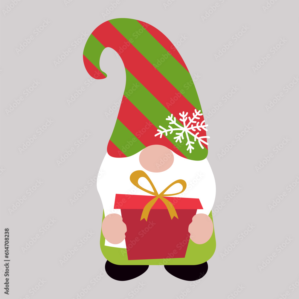 Cute Holiday Christmas Gonk. Vector illustration art. Cute Holiday Christmas Gonk. Vector illustration art.