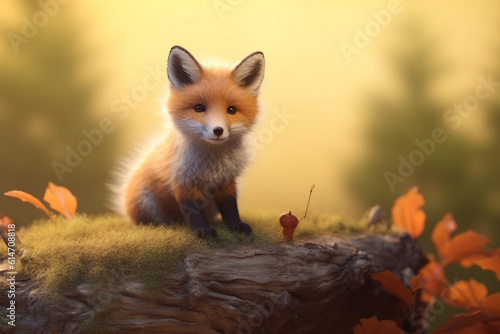 Cute Fox In Nature Made with Generative AI © Dicky