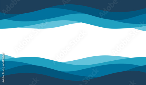 Wave abstract background. Sea waves wallpaper for presentation. Water lines pattern. Vector illustration.