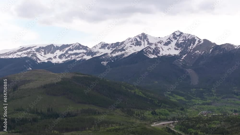 Aerial scenic of snowy mountain peaks of Colorado Mountains. Beautiful United States landscape. Aerial scenic of snowy mountain peaks of Colorado Mountains. Beautiful United States landscape.