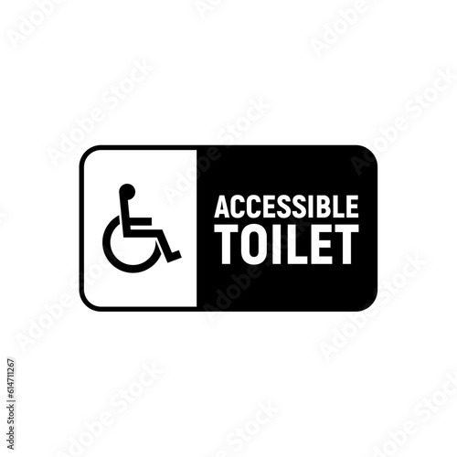 Handicap signage vector wc invalid icon. Disable toilet access wheelchair sign design