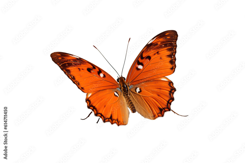Close-up butterfly isolated on transparent background generative AI. Close-up butterfly isolated on transparent background generative AI.