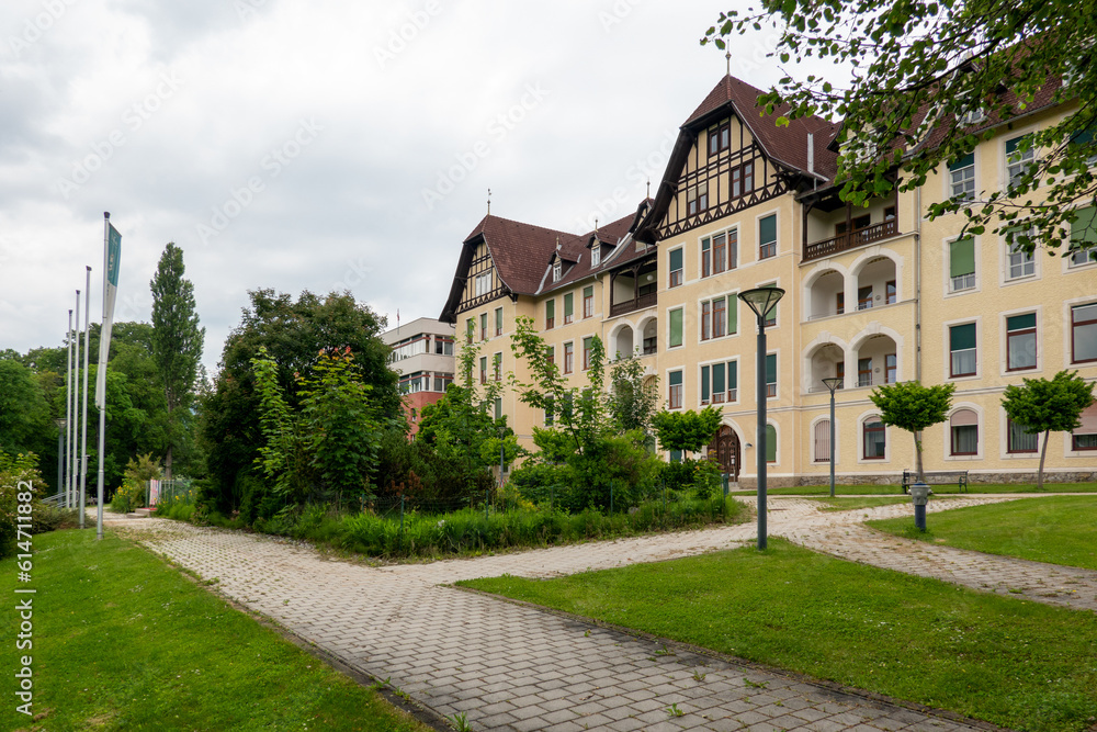 Historic clinic with elements of art nouveau, art déco and expressionism . Historische Klinik mit Elementen des Jugenstils, des Art déco und Expressionismus . LKH Hörgas . Landeskrankenhaus Hörgas Historic clinic with elements of art nouveau, art déco and expressionism . Historische Klinik mit Elementen des Jugenstils, des Art déco und Expressionismus . LKH Hörgas . Landeskrankenhaus Hörgas