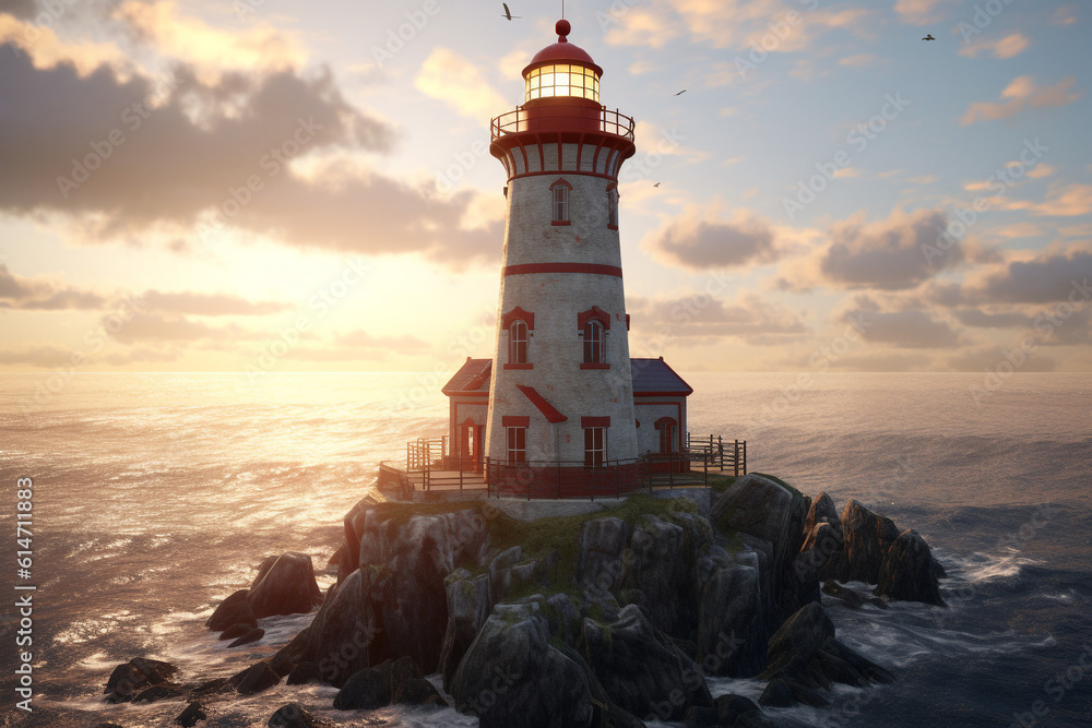 lighthouse by the sea