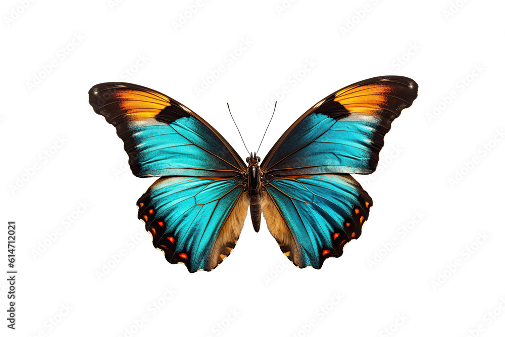 Close-up butterfly isolated on transparent background generative AI. Close-up butterfly isolated on transparent background generative AI.