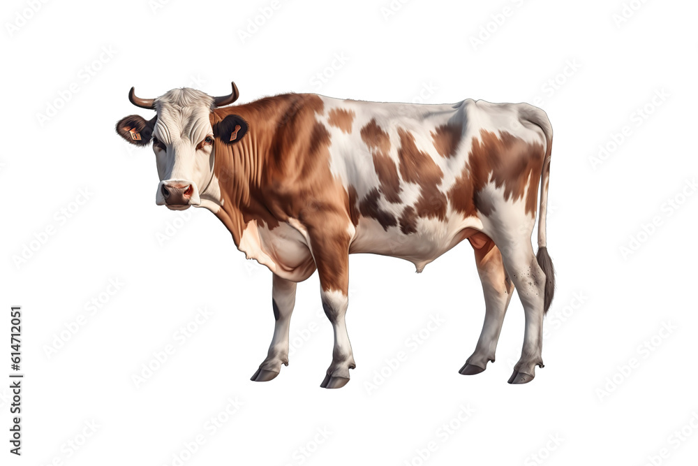close up cattle isolated on transparent background generative AI. close up cattle isolated on transparent background generative AI.