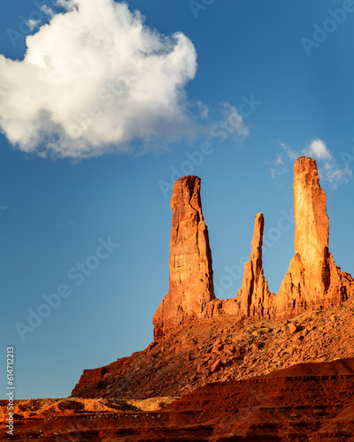three sisters in Monument Valley, Arizona, Utah, USA