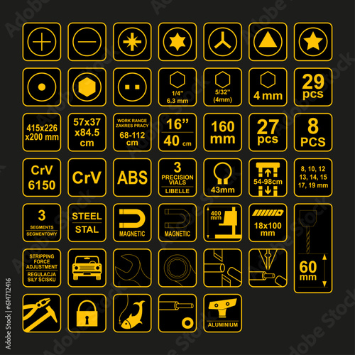 set of icons