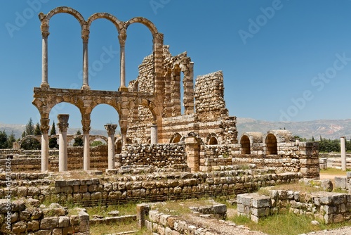 Anjar city was founded in the 8th century. Since 1984, the ruins of the Umayyad settlement of Anjar have been inscribed on the UNESCO World Heritage List. Lebanon. photo