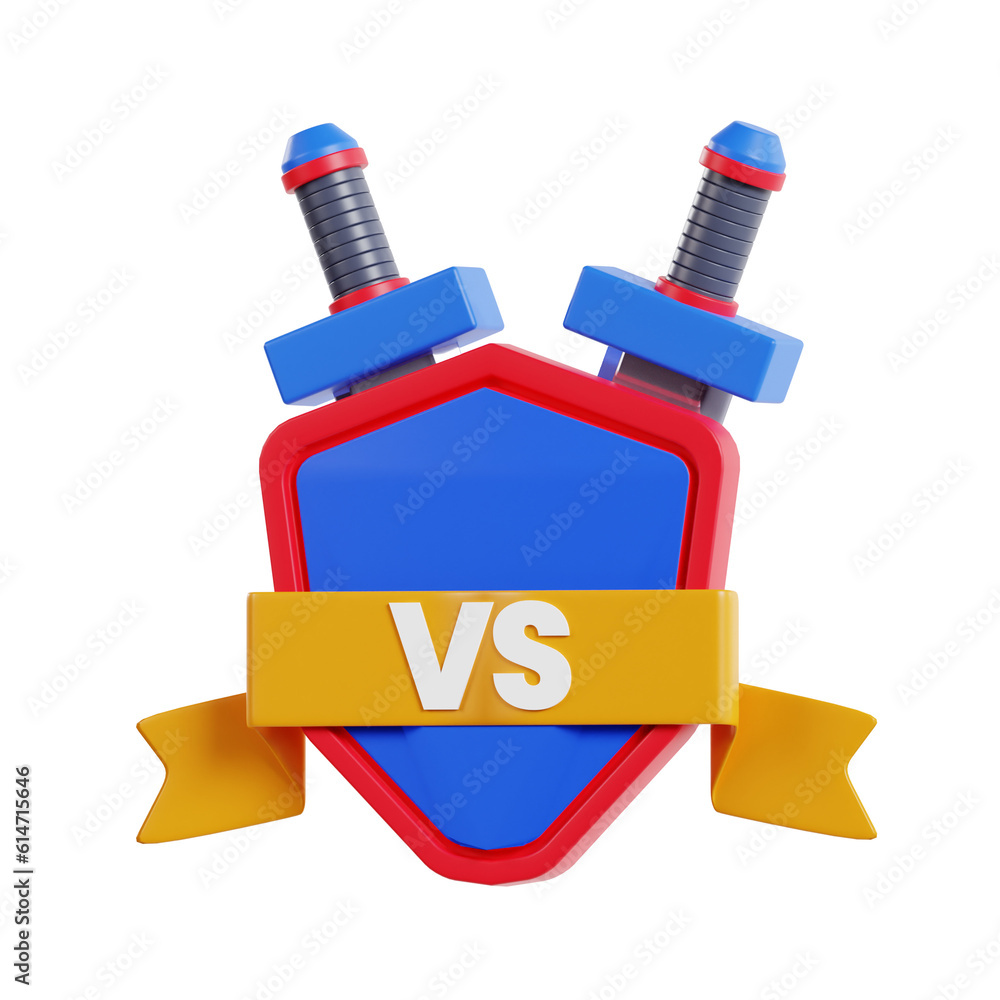 3d Versus. icon isolated on white background. 3d rendering illustration 3d Versus. icon isolated on white background. 3d rendering illustration