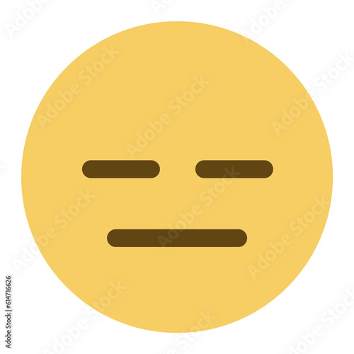 Free Download Top quality emoticon. Expressionless emoji. Straight face, emoticon with neutral line eyes and mouth. Yellow face emoji. Popular element. - GFXLoad