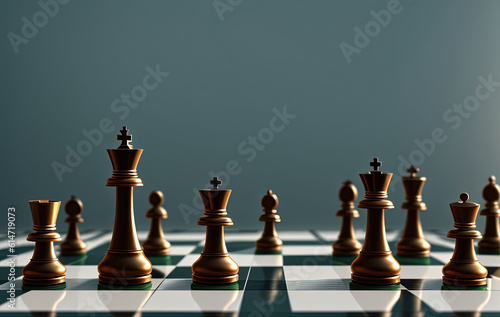 Chess game. Ai generated technology
