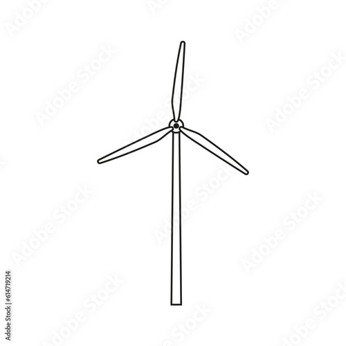 Wind turbine, a mechanism that generates environmentally friendly electricity on a white background.