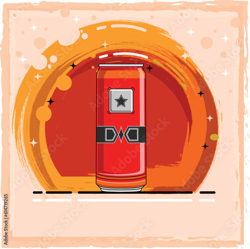 Soda Can Icon Refreshing and Stylish Beverage Illustration 