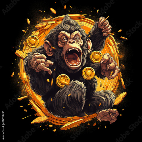 Monkey illustration photo