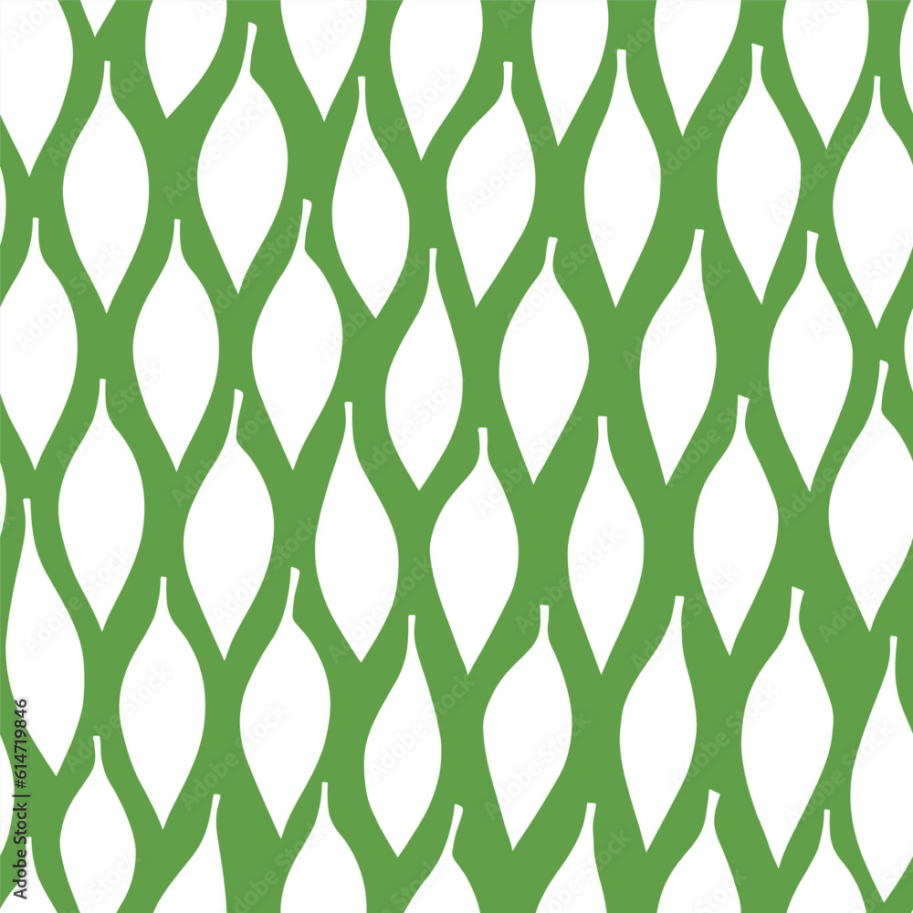 simple vector hand drawn messy leaf shapes in vertical rows summer seasonal seamless repeat pattern on dark background