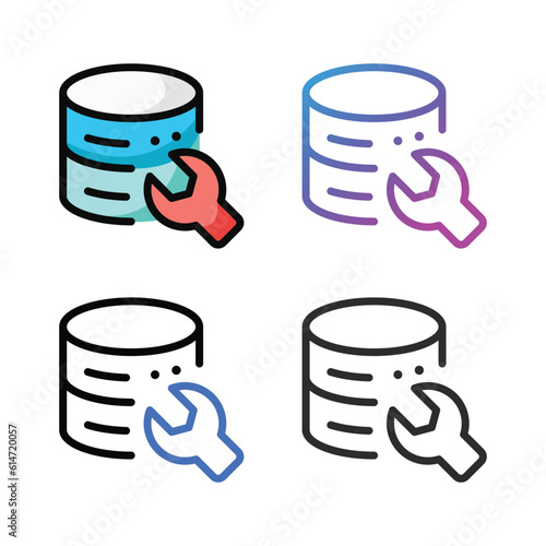 Maintenance icon design in four variation color