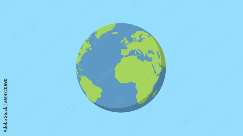 Motion Graphic Animation of Planet Earth Rotating Isolated on Blue Background with 4k Quality. Suitable for Template, Background, Greetings, or Celebration Motion Graphic Animation of Planet Earth Rotating Isolated on Blue Background with 4k Quality. Suitable for Template, Background, Greetings, or Celebration