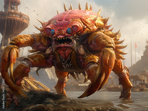 crab creature monster illustration