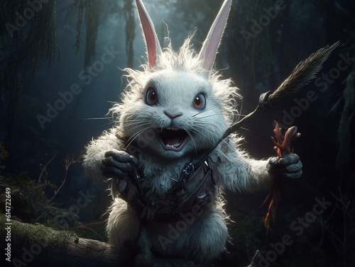 Rabbit monster illustration photo