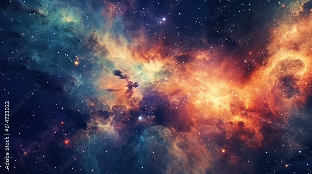 A beautiful abstract background that depicts a celestial cosmic symphony