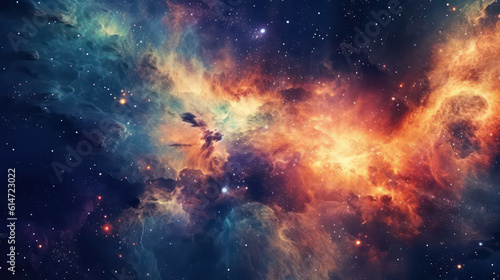 A beautiful abstract background that depicts a celestial cosmic symphony
