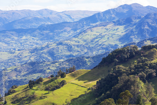 Green hills in Colombia