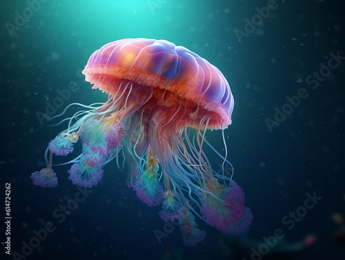 Jellyfish in undersea © vectorystock
