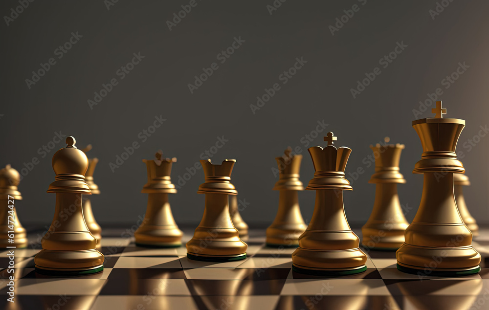 Chess game. Ai generated technology Chess game. Ai generated technology