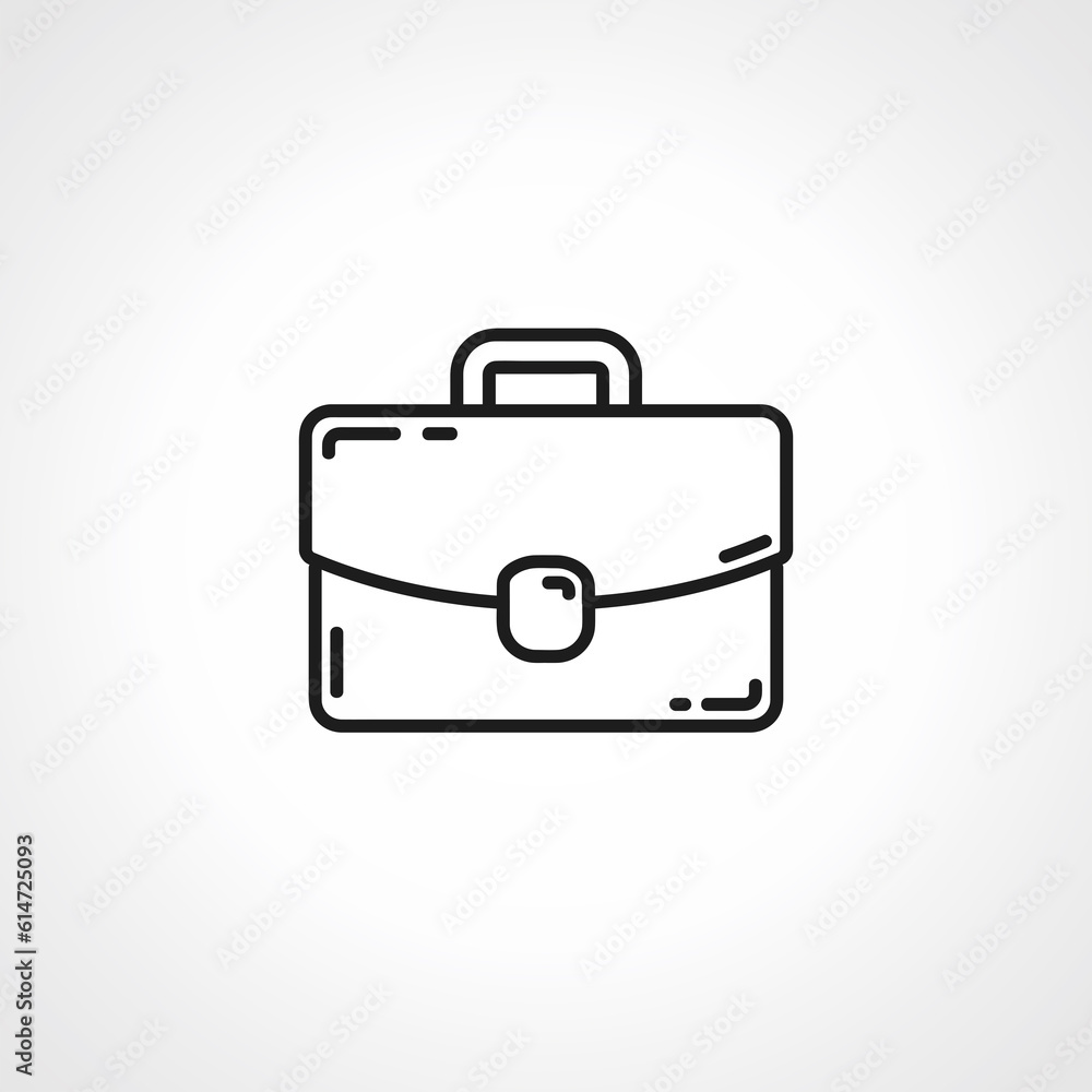 Briefcase line icon, portfolio outline icon. Briefcase line icon, portfolio outline icon.