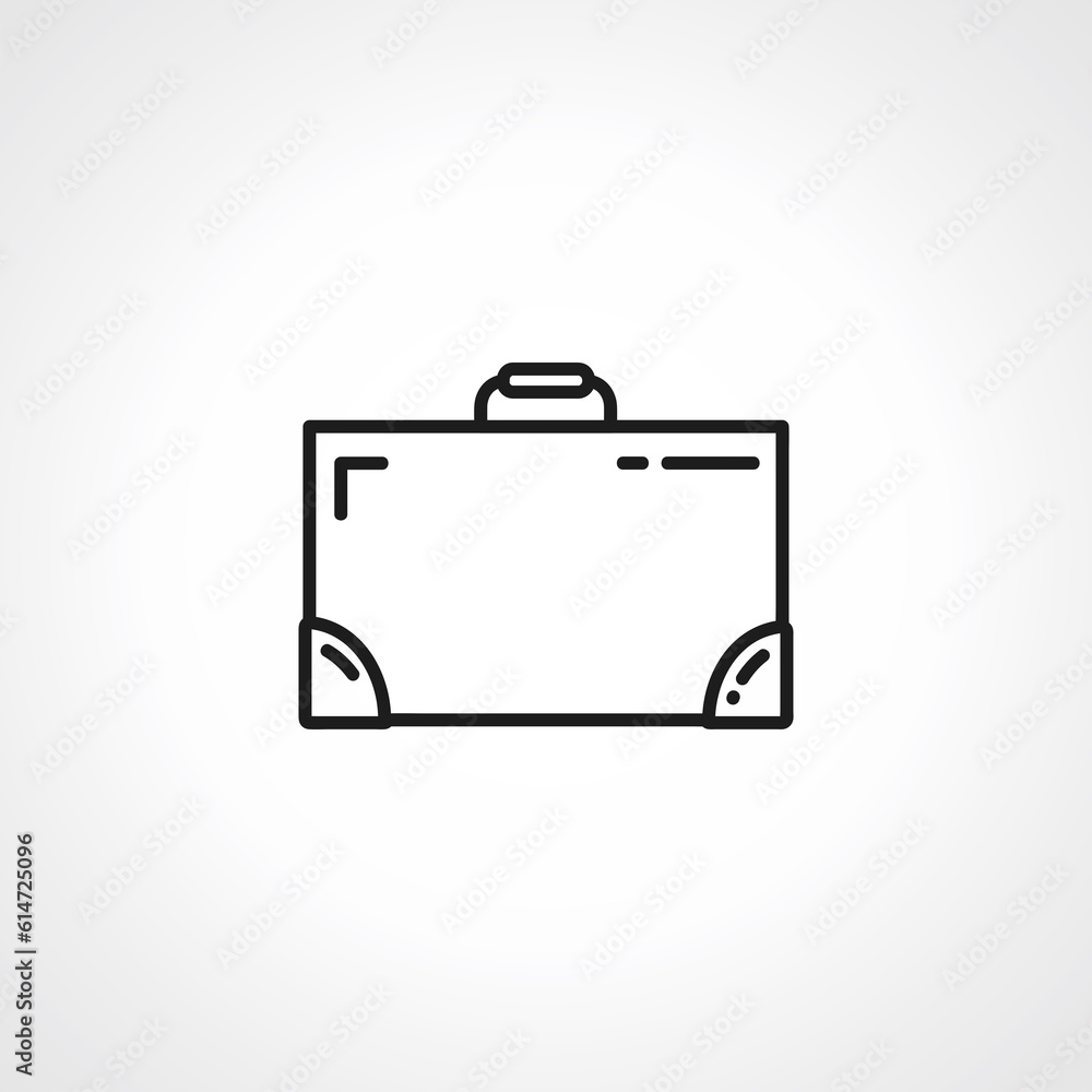 Briefcase line icon, portfolio outline icon. Briefcase line icon, portfolio outline icon.