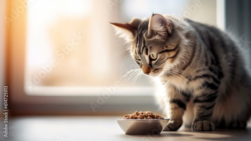 Cat and a food bowl.