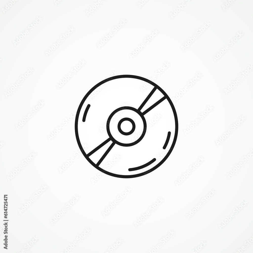 CD disk line icon. Laser disk, compact disc, CD, DVD icon line icon. CD disk line icon. Laser disk, compact disc, CD, DVD icon line icon.