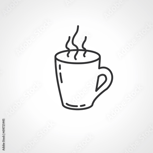 Cup of coffee icon. Cup of hot drink linear icon