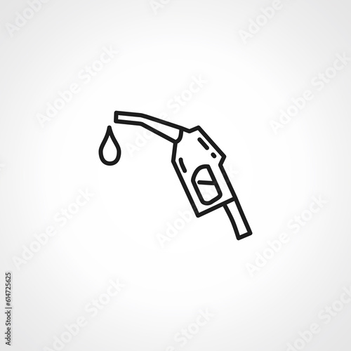 refueling gun icon. gasoline pump outline icon. fuel sign photo