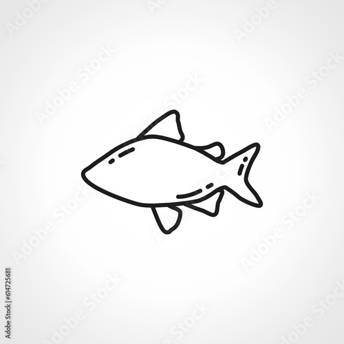 Fish line icon, Fish linear icon