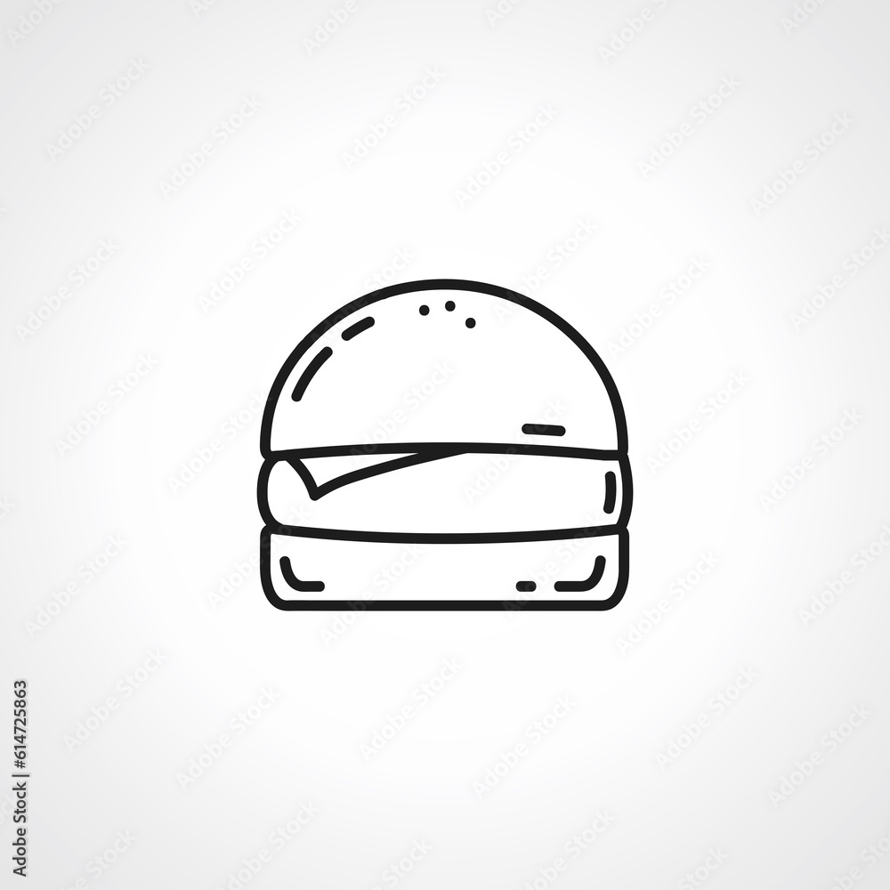 Burger line icon. hamburger linear icon Burger line icon. hamburger linear icon