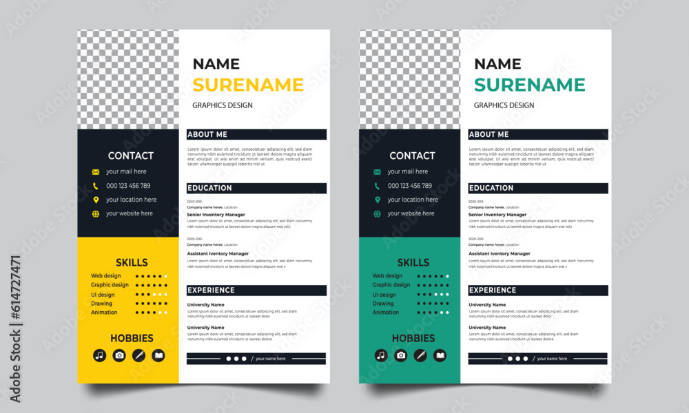 Professional CV resume template design Professional CV resume template design