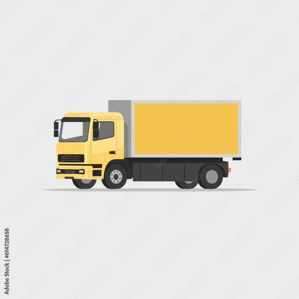 Cargo truck vector isolated on white