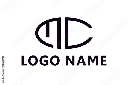 CM CM Rounded Initials Monogram Circular Circle logo design