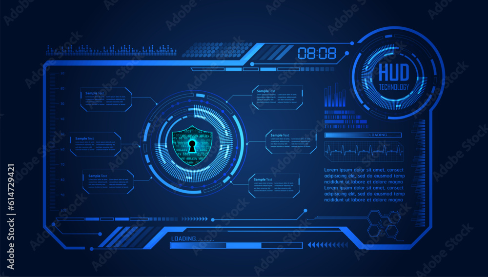 Closed Padlock on digital background, cyber security Closed Padlock on digital background, cyber security