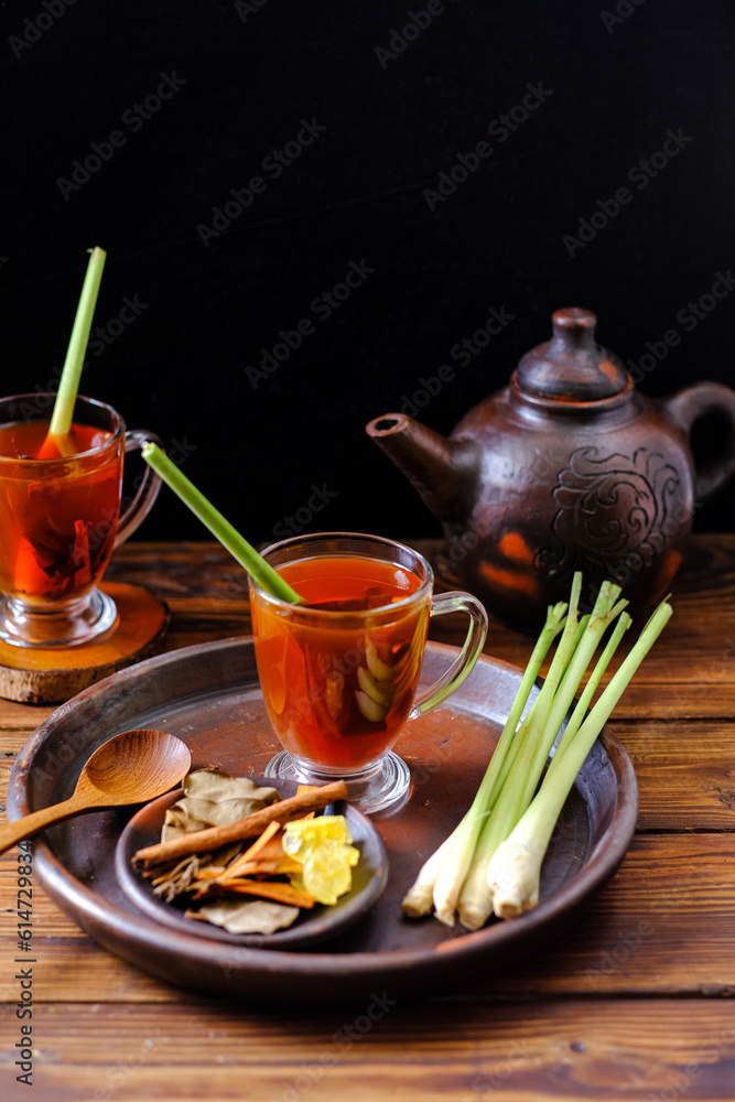 Fototapeta premium red ginger tonic, wedang jahe merah