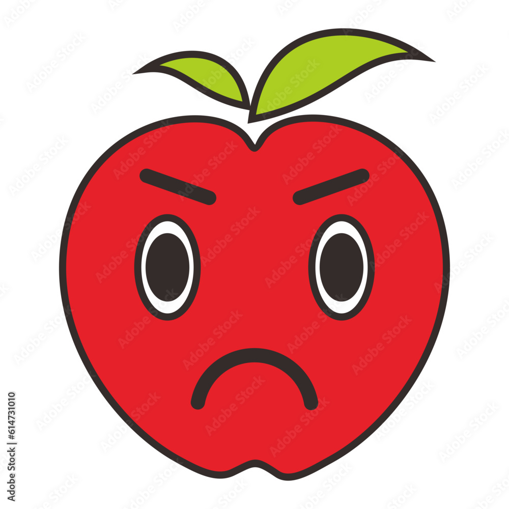 Fototapeta premium apple cartoon character