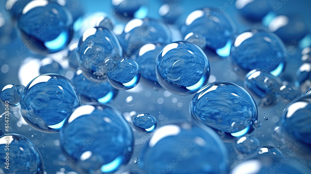 Blue water made out of air bubbles for background or wallpaper Blue water made out of air bubbles for background or wallpaper