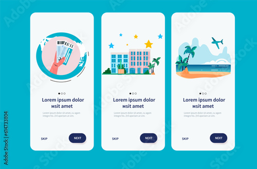set online hotel booking in mobile app book apartment room service concept vertical