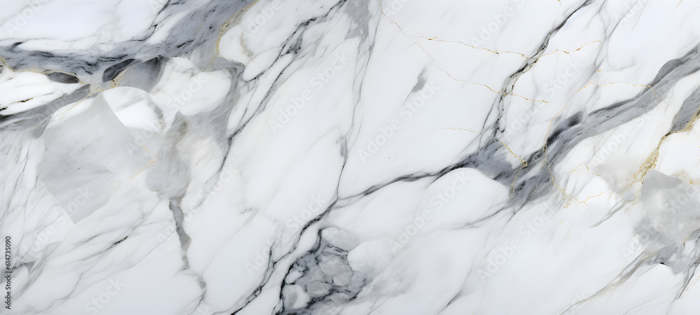 White marble pattern texture for background. Generative AI.