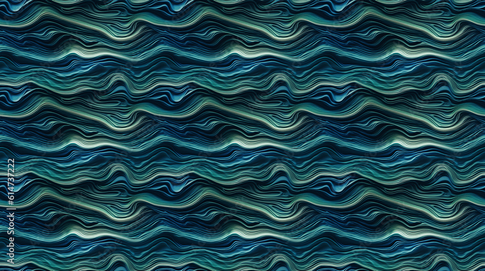 Seamless water pattern, created with generative AI technology