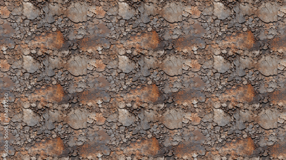 Seamless rusty metal pattern, created with generative AI technology Seamless rusty metal pattern, created with generative AI technology